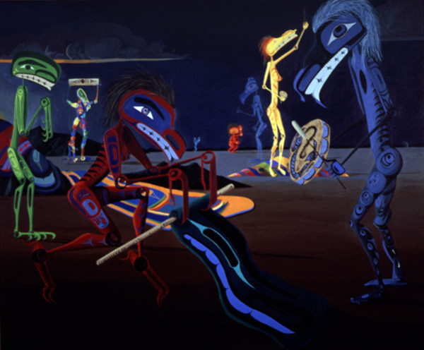 Guardian Spirits on the Land: Ceremony of Sovereignty, 2000, 190.5 x 243.3 cm, acrylic on canvas, Private collection.